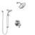 Delta Trinsic Chrome Finish Shower System with Dual Thermostatic Control Handle, Integrated Diverter, Showerhead, and Temp2O Hand Shower SS27T8599