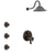 Delta Trinsic Venetian Bronze Shower System with Dual Thermostatic Control Handle, Integrated Diverter, Showerhead, and 3 Body Sprays SS27T859RB10