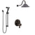 Delta Trinsic Venetian Bronze Shower System with Dual Thermostatic Control Handle, Integrated Diverter, Showerhead, and Hand Shower SS27T859RB12