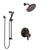 Delta Trinsic Venetian Bronze Shower System with Dual Thermostatic Control Handle, Integrated Diverter, Showerhead, and Hand Shower SS27T859RB3