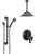 Delta Trinsic Venetian Bronze Integrated Diverter Dual Thermostatic Control Shower System, Ceiling Showerhead, and Grab Bar Hand Spray SS27T859RB7
