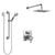 Delta Ara Chrome Finish Shower System with Dual Thermostatic Control Handle, Integrated Diverter, Showerhead, and Hand Shower with Grab Bar SS27T86710