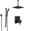Delta Ara Matte Black Finish Shower System with Integrated Diverter Control, Ceiling Mount Rain Showerhead, and Hand Shower with Slidebar SS27T867BL2