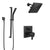 Delta Ara Matte Black Shower System with Integrated Diverter Control, Wall Mount Multi-Setting Showerhead, and Hand Shower with Slidebar SS27T867BL6