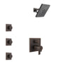 Delta Ara Venetian Bronze Shower System with Dual Thermostatic Control Handle, Integrated Diverter, Showerhead, and 3 Body Sprays SS27T867RB11