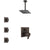 Delta Ara Venetian Bronze Integrated Diverter Shower System with Dual Thermostatic Control, Ceiling Mount Showerhead, and 3 Body Sprays SS27T867RB12