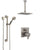 Delta Ara Dual Thermostatic Control Stainless Steel Finish Integrated Diverter Shower System, Ceiling Showerhead, and Grab Bar Hand Shower SS27T867SS2