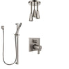 Delta Ara Dual Thermostatic Control Stainless Steel Finish Integrated Diverter Shower System, Ceiling Mount Showerhead, and Hand Shower SS27T867SS6