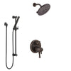 Delta Cassidy Venetian Bronze Shower System with Dual Thermostatic Control Handle, Integrated Diverter, Showerhead, and Hand Shower SS27T897RB8