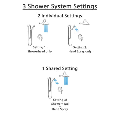 Delta Cassidy Dual Thermostatic Control Stainless Steel Finish Integrated Diverter Shower System, Showerhead, and Grab Bar Hand Shower SS27T897SS3