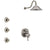 Delta Cassidy Dual Thermostatic Control Handle Stainless Steel Finish Shower System, Integrated Diverter, Showerhead, and 3 Body Sprays SS27T897SS4