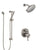 Delta Cassidy Dual Thermostatic Control Handle Stainless Steel Finish Shower System, Integrated Diverter, Showerhead, and Hand Shower SS27T897SS8
