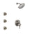 Delta Cassidy Dual Thermostatic Control Handle Stainless Steel Finish Shower System, Integrated Diverter, Showerhead, and 3 Body Sprays SS27T897SS9