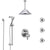 Delta Trinsic Chrome Shower System with Dual Thermostatic Control, Integrated Diverter, Ceiling Showerhead, 3 Body Sprays, and Hand Shower SS27T9596