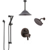 Delta Trinsic Venetian Bronze Dual Thermostatic Control Integrated Diverter Shower System, Showerhead, Ceiling Showerhead, and Hand Spray SS27T959RB12