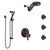 Delta Trinsic Venetian Bronze Dual Thermostatic Control Integrated Diverter Shower System, Dual Showerhead, 3 Body Sprays, and Hand Shower SS27T959RB1
