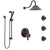 Delta Trinsic Venetian Bronze Dual Thermostatic Control Integrated Diverter Shower System, Showerhead, 3 Body Sprays, and Hand Shower SS27T959RB8