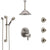 Delta Trinsic Dual Thermostatic Control Stainless Steel Finish Shower System, Ceiling Showerhead, 3 Body Jets, Grab Bar Hand Spray SS27T959SS4