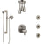 Delta Trinsic Dual Thermostatic Control Stainless Steel Finish Shower System, Ceiling Showerhead, 3 Body Jets, Grab Bar Hand Spray SS27T959SS8