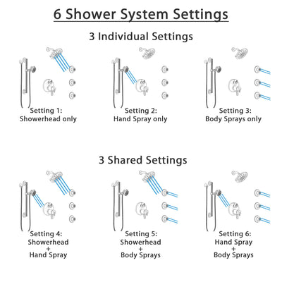 Delta Trinsic Dual Thermostatic Control Stainless Steel Finish Shower System, Showerhead, 3 Body Jets, Grab Bar Hand Spray SS27T959SS9