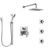 Delta Ara Chrome Shower System with Dual Thermostatic Control, Integrated 6-Setting Diverter, Showerhead, 3 Body Sprays, and Hand Shower SS27T9671