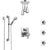 Delta Ara Chrome Dual Thermostatic Control Integrated Diverter Shower System, Ceiling Showerhead, 3 Body Sprays, and Grab Bar Hand Shower SS27T9675