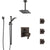 Delta Ara Venetian Bronze Dual Thermostatic Control Integrated Diverter Shower System, Ceiling Showerhead, 3 Body Sprays, and Hand Shower SS27T967RB5