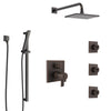 Delta Ara Venetian Bronze Shower System with Dual Thermostatic Control, Integrated Diverter, Showerhead, 3 Body Sprays, and Hand Shower SS27T967RB9