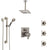 Delta Ara Dual Thermostatic Control Stainless Steel Finish Shower System, Ceiling Showerhead, 3 Body Jets, Grab Bar Hand Spray SS27T967SS5