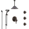 Delta Cassidy Venetian Bronze Dual Thermostatic Control Integrated Diverter Shower System, Ceiling Showerhead, 3 Body Sprays, Hand Spray SS27T997RB7