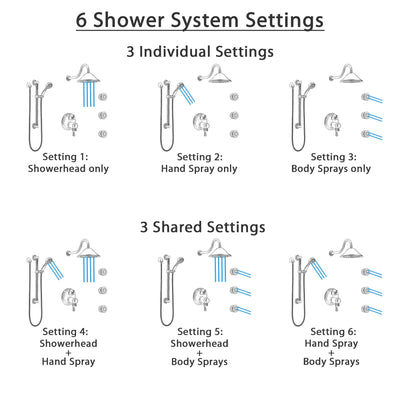Delta Cassidy Dual Thermostatic Control Stainless Steel Finish Shower System, Showerhead, 3 Body Jets, Grab Bar Hand Spray SS27T997SS1