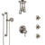Delta Cassidy Dual Thermostatic Control Stainless Steel Finish Shower System, Ceiling Showerhead, 3 Body Jets, Grab Bar Hand Spray SS27T997SS8
