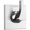 Delta Zura Collection Chrome Finish Modern 3-Setting 2-Port Single Handle Shower Diverter Includes Rough-in Valve D2058V