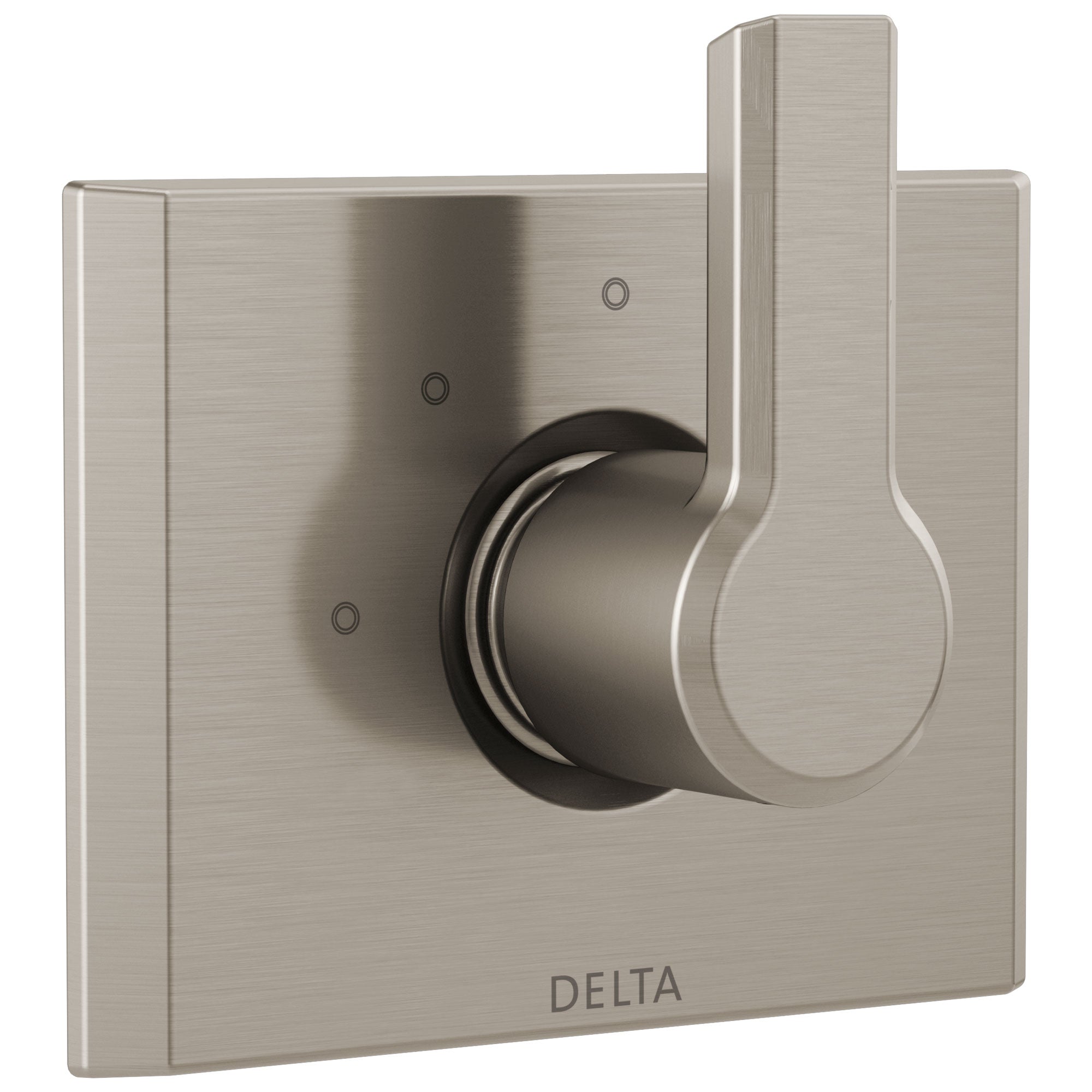 Delta Pivotal Modern Stainless Steel Finish 3-Setting 2 Outlet Port Shower System Diverter Includes Lever Handle and Rough-in Valve D3570V