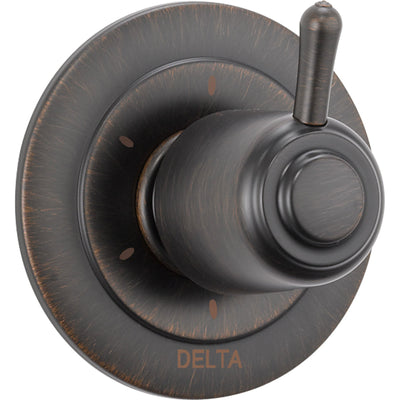 Delta Venetian Bronze Finish 6 Setting 3-Port Shower Diverter Fixture with Single Lever Handle INCLUDES Rough-in Valve D1324V
