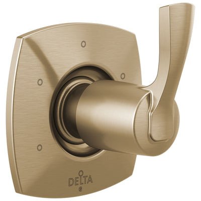 Delta Stryke Champagne Bronze Finish Six Function 3 Outlet Port Shower System Diverter Includes Lever Handle and Rough-in Valve D3564V