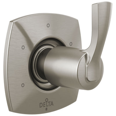 Delta Stryke Stainless Steel Finish Six Function 3 Outlet Port Shower System Diverter Includes Lever Handle and Rough-in Valve D3563V