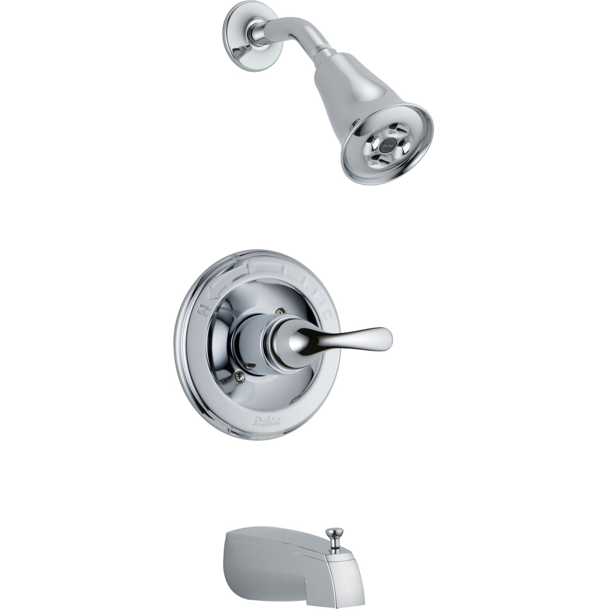 Delta Classic Single Handle Chrome Tub and Shower Combination Faucet Trim D232V