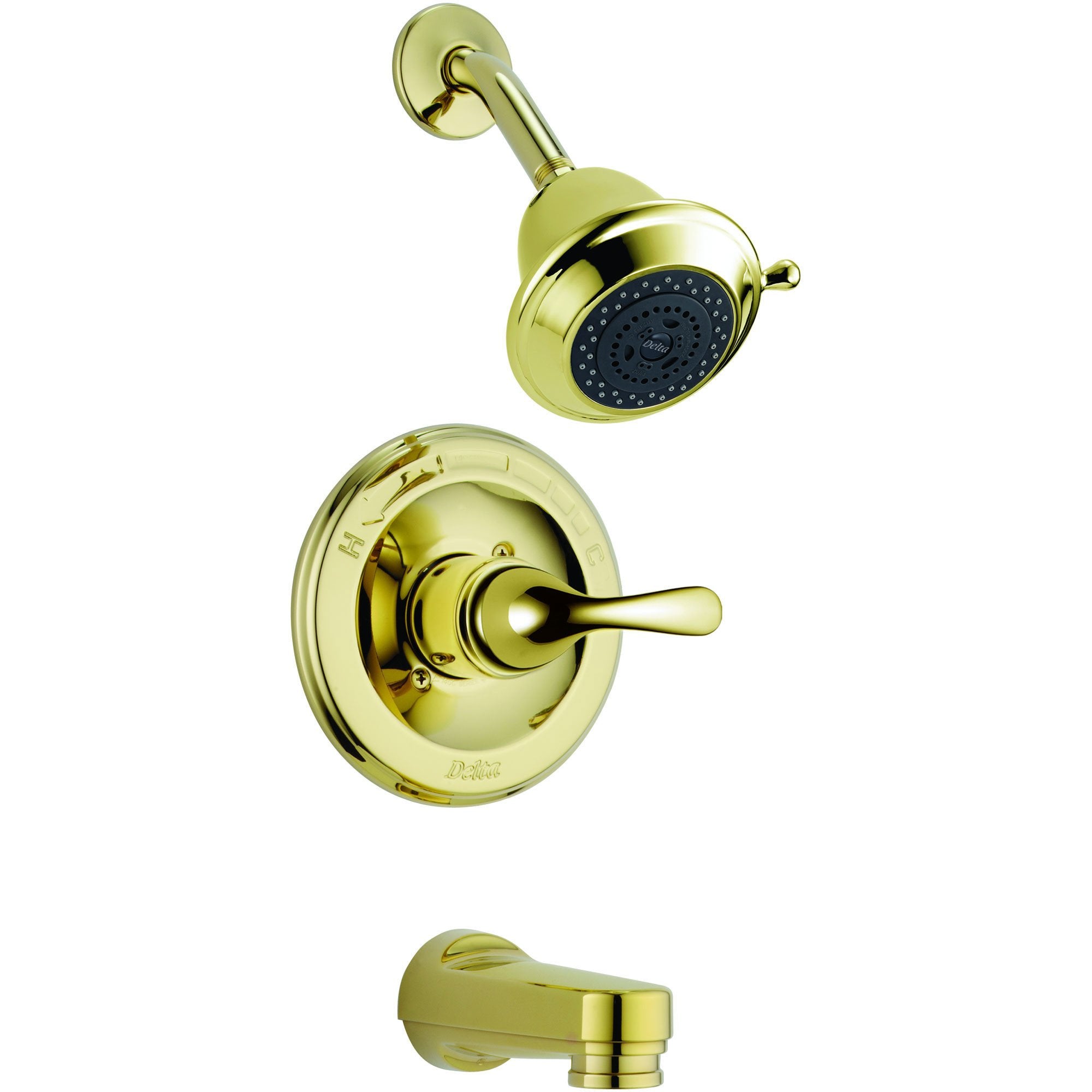 Delta Classic Polished Brass Single Handle Tub and Shower Faucet w/ Valve D234V