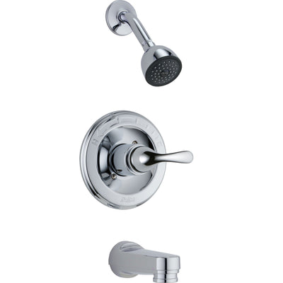 Delta Classic Chrome Finish Single Handle Tub and Shower Faucet with Valve D301V
