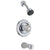 Delta Chrome Finish Monitor 13 Series Classic Single Acrylic Knob Tub and Shower Combination Faucet Includes Rough-in Valve without Stops D2519V
