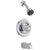 Delta Chrome Finish Monitor 13 Series Classic Single Acrylic Knob Tub and Shower Combination Faucet Trim Kit (Valve Sold Separately) DT13422SOS