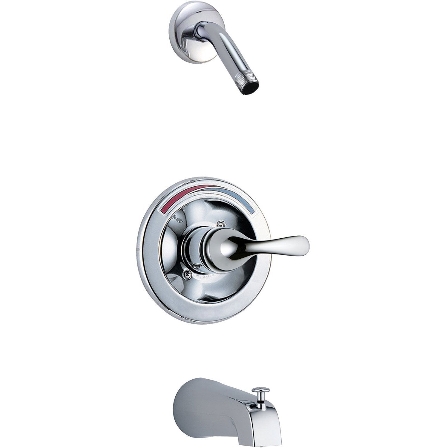 Delta Chrome Finish Monitor 13 Series Classic Style Single Handle Tub and Shower Faucet Trim Kit - Less Showerhead Includes Rough-in Valve without Stops D2513V
