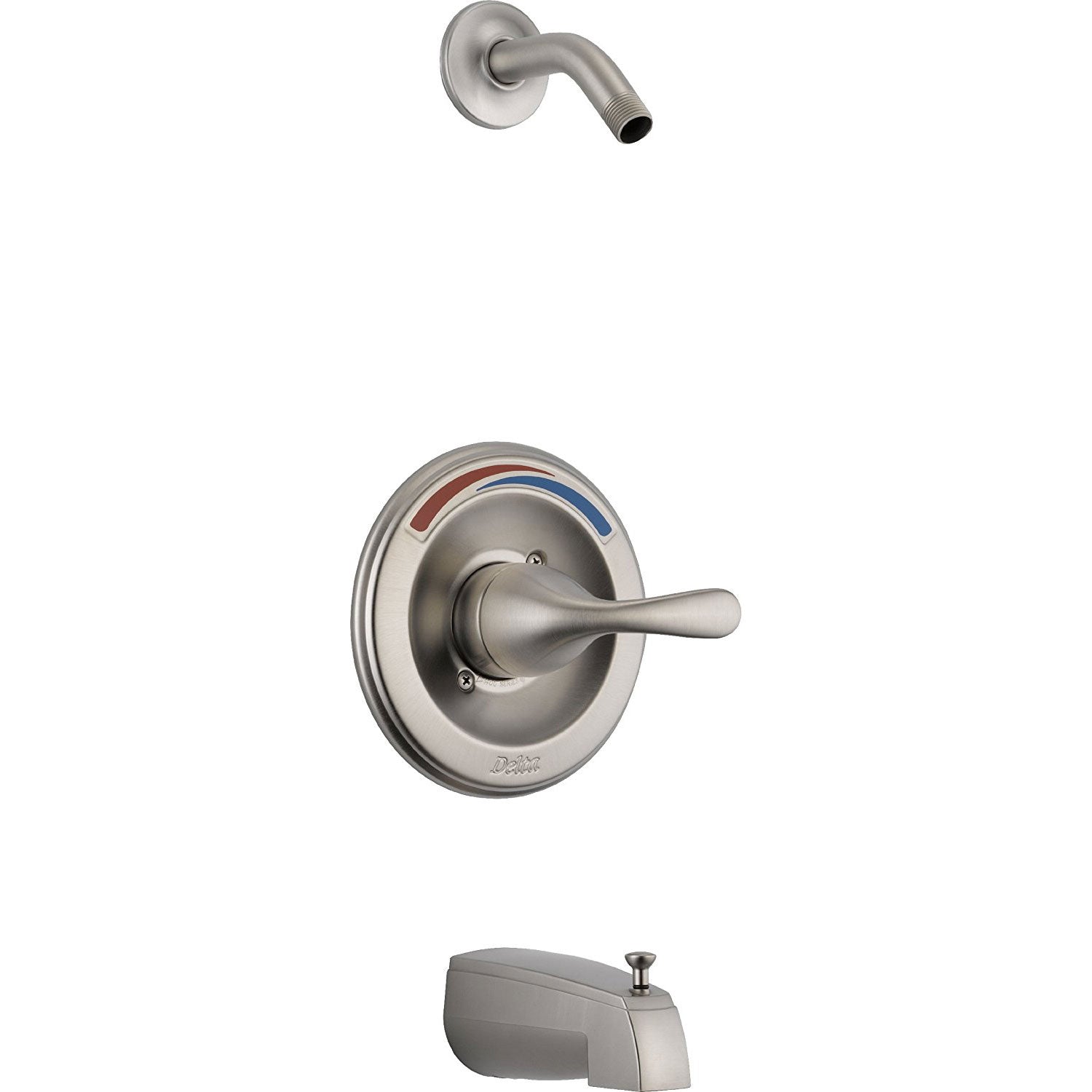 Delta Stainless Steel Finish Monitor 13 Series Classic One Handle Tub and Shower Faucet Trim - Less Showerhead (Valve Sold Separately) DT13491SSLHD