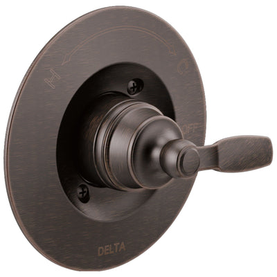 Delta Woodhurst Venetian Bronze Finish Shower Faucet Control Only Includes Single Handle, Cartridge, and Rough-in Valve with Stops D3556V