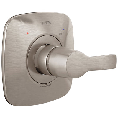 Delta Tesla Collection Stainless Steel Finish Monitor 14 Series Modern Shower Valve Control Handle Includes Rough-in Valve with Stops D2045V