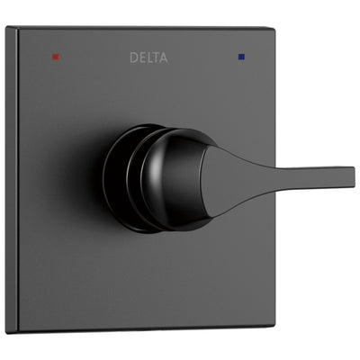 Delta Zura Matte Black Finish Monitor 14 Series Shower Faucet Control Only Includes Handle, Cartridge, and Valve without Stops D3644V