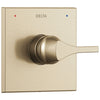 Delta Zura Champagne Bronze Finish Monitor 14 Series Shower Control Only Trim Kit (Requires Valve) DT14074CZ