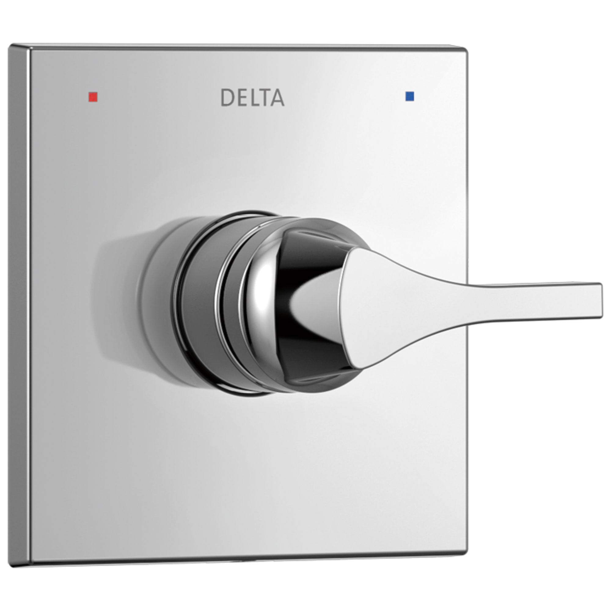 Delta Zura Collection Chrome Finish Monitor 14 Series Single Handle Square Shower Faucet Control Handle Trim Kit (Valve Sold Separately) 743959