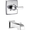 Delta Ashlyn Modern 14 Series Chrome Finish Single Handle Wall Mounted Tub Only Faucet INCLUDES Rough-in Valve D1240V